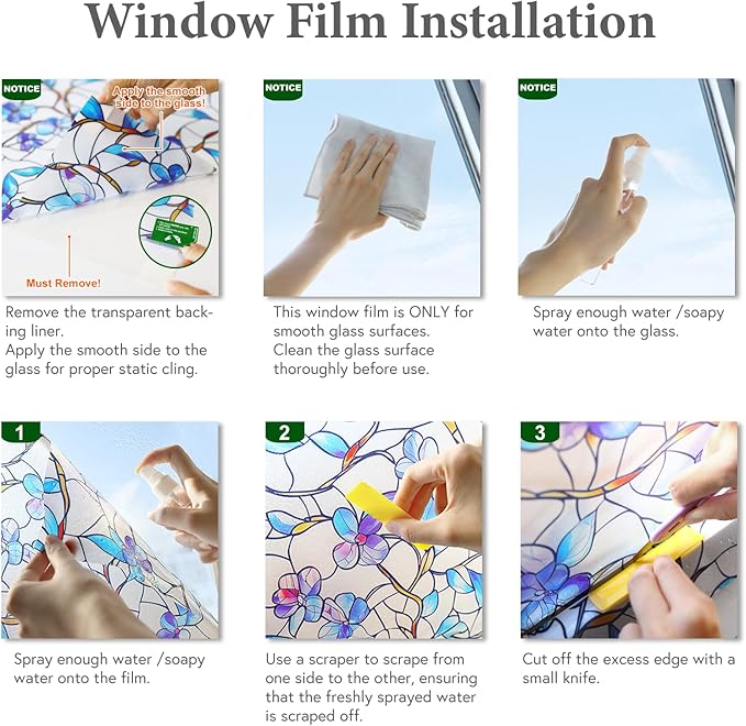 SOMWISE Frosted Glass Window Privacy Film with Tools, Heat Blocking, Anti-UV, Anti-Glare, Static Cling, Decor for Home Bathroom Door, Renter Friendly, Removable, Reusable, Green 45Inchx78.5Inch
