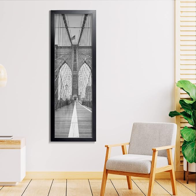 LaVie Home 13.5x40 Picture Frame Black, Panoramic Picture Frame for Wall Decoration, Classic Black Minimalist Style Suitable for Decorating Houses, Offices, Hotels（1 Pack）