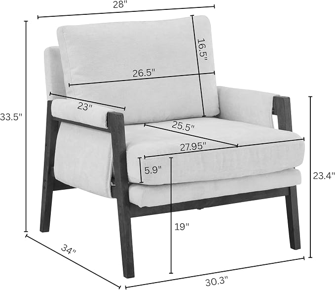 Roundhill Furniture Kelly Mid-Century Modern Accent Armchair, Red