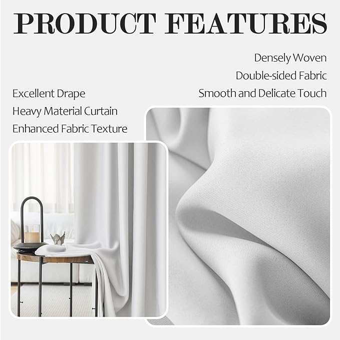 Floor to Ceiling Curtain, for Ceiling Track or Rod with Hooks, Extra Wide Blackout Curtains Room Separator Soundproof, Privacy Room Divider Curtains for Wall Ceiling Mount Track, 1 Panel