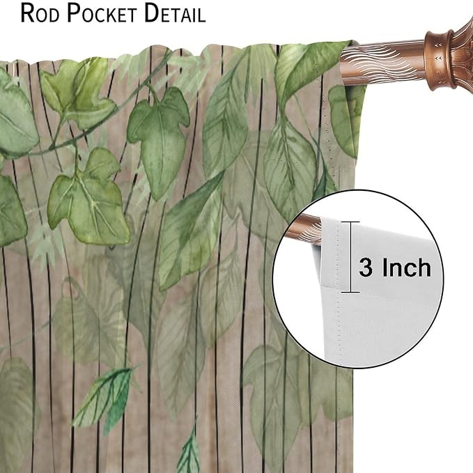 Forest Animal Kids Curtains, Wild Rustic Bear Fox Deer Children Cartoon Window Treatments for Living Room, Watercolor Navy Blackout Drapes 2 Panel Sets,42x63 Inch