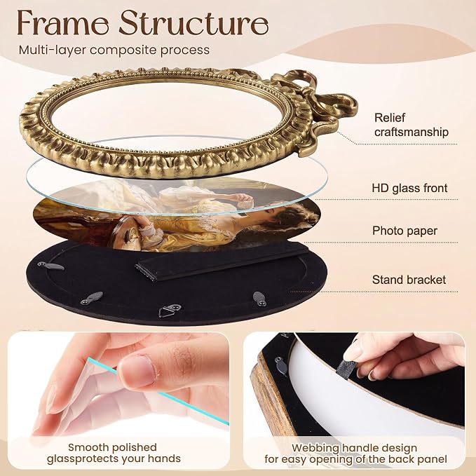 Lineshading 8 Pcs Picture Gold Vintage Gallery Wall Frame Set Antique Resin Picture Frame Collage 5 Sizes Baroque Victorian for Wall Tabletop Display Ornate French Country for Bedroom Living Room