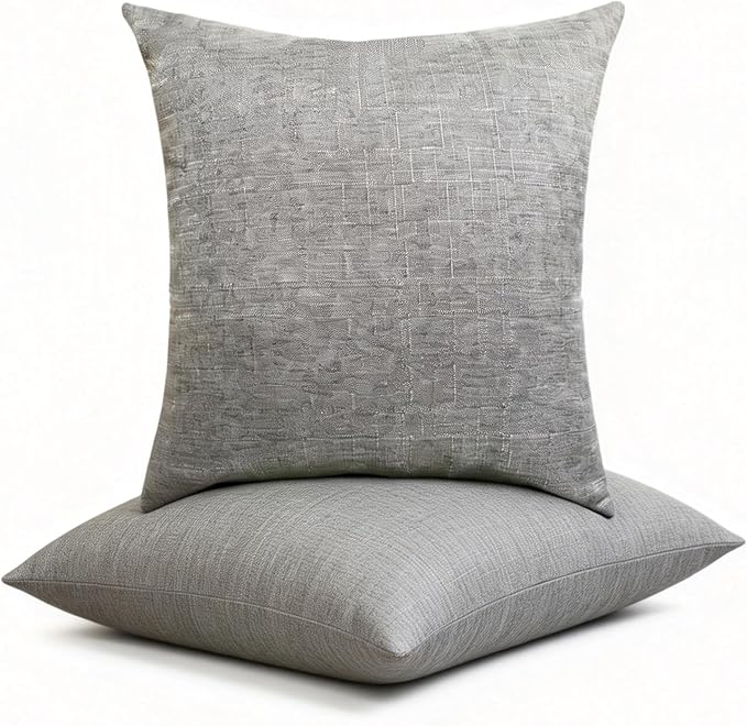 Throw Pillows with Inserts Included, 18x18 Couch Pillows for Living Room & Outdoor, Boho Decorative Pillows for Sofa, Bed, Patio, All-in-One Cushions, 2 Pack.