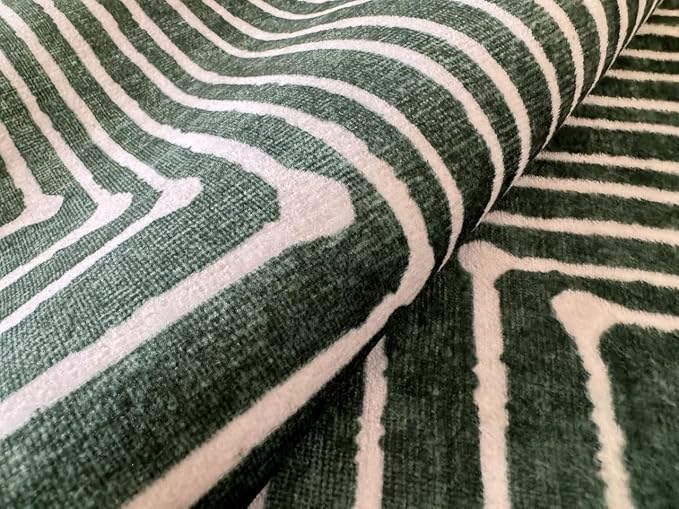 GLN Rugs Contemporary Collection - Machine Washable Area Rug, Contemporary Washable, Non Slip, Low Pile Chenille Rug, Living Room, Bedroom, Kitchen Rug (9' x 12' Beige Green)