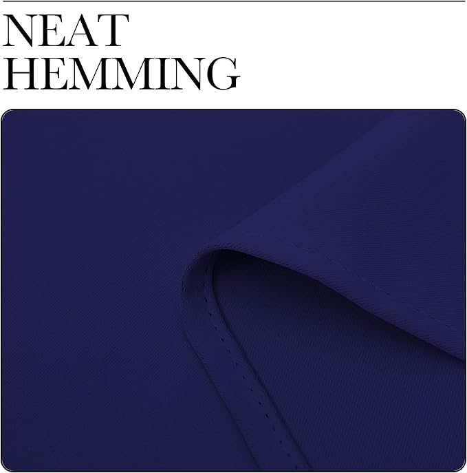 NICETOWN Window Drapes Long Curtains - Living Room Panels Grommet Top Window Treatment for Hall & Guest Room (Navy Blue, 42 inches Wide x 90 inches Long, 2 Pieces)