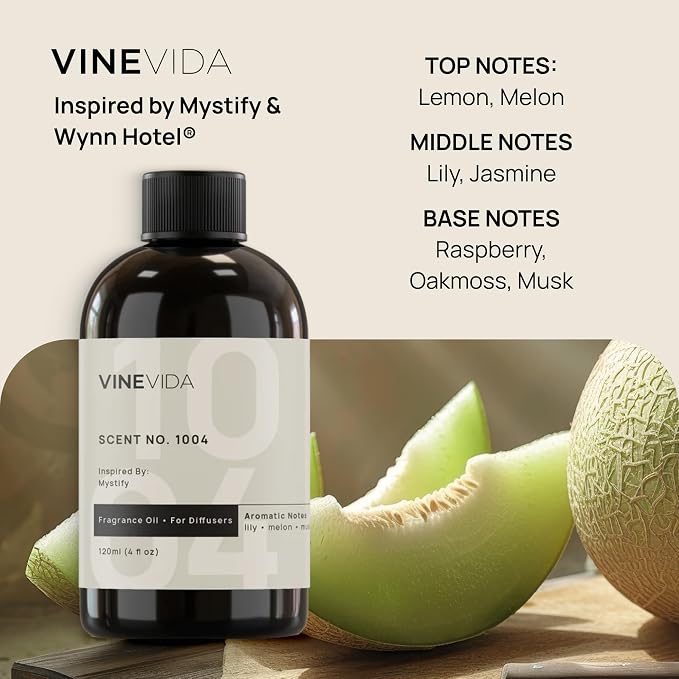 VINEVIDA (16oz) Hotel Fragrance Collection Diffuser Oil - Hotel Scents Diffusers for Home - Cold Air Diffuser Oil - Hotel Scent Essential Oil - Scent No.1004 Inspired by Wynn Hotel