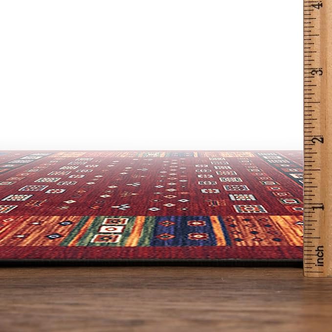 Keen Home Design 30"x120" Rug - Machine Washable Runner Rug with Non-Slip Backing, Ideal for Hallway, Entryway, Kitchen, Laundry Room - Vintage, Easy Clean, Durable, Low Pile - (2'6" x 10')