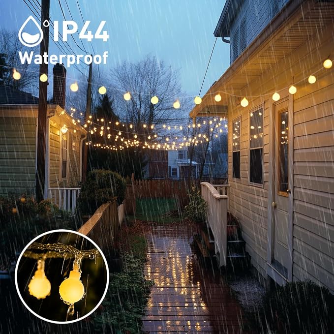 147ft 300 LED 8 Modes Globe String Lights Outdoor Waterproof with Remote | Indoor Christmas Lights Plug in, Hanging Fairy Light for Bedroom Holiday Party Patio Garden Christmas Decorations, Warm White