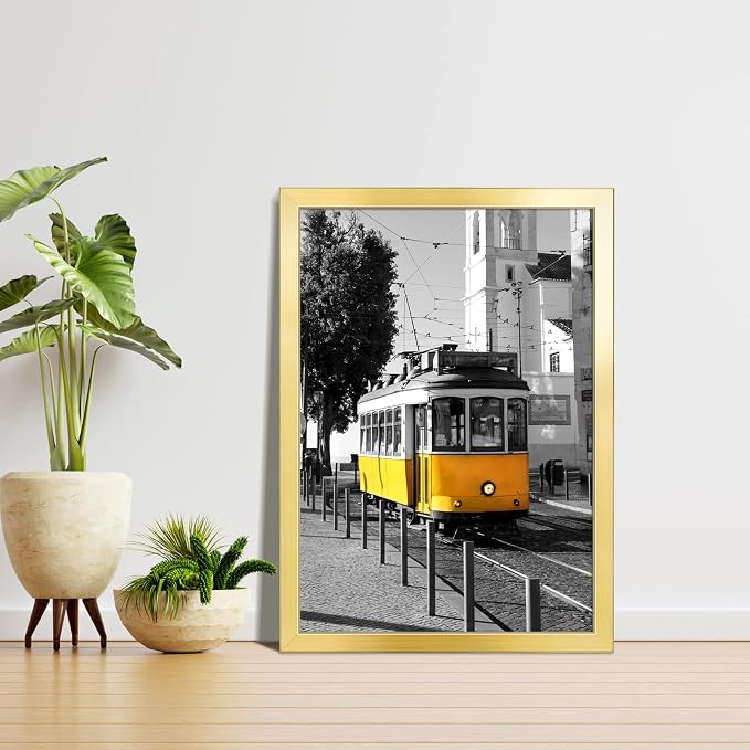 LaVie Home 19.25x26.75 Picture Frame, Large Poster Frame with High Definition Plexiglass, Horizontal or Vertical Wall Gallery Poster Frames Suitable for Photos, Artworks, Posters,Puzzle, Gold 1pc