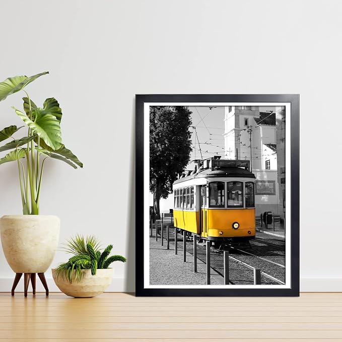 LaVie Home 22 x 30 Poster Frame Black, Display Pictures 18x27 with Mat or 22x30 Without Mat, Stable and Sturdy Picture Frame and Polished Plexiglass, Horizontal and Vertical Format of The Wall（1 Pack）