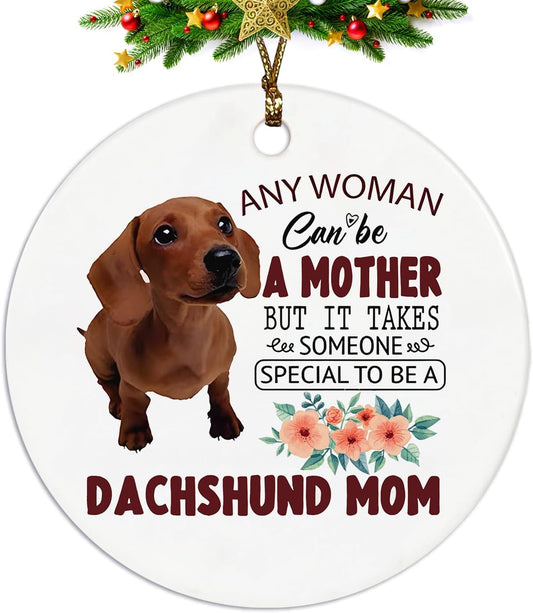 Dachshund Ornaments, Dachshund Ornaments for Christmas Tree, Dachshund Gifts, Dachshund Gifts for Women, Weiner Dog Gifts, Dachshund Mom Ceramic Ornaments, Dachshund Decorative Hanging Ornament