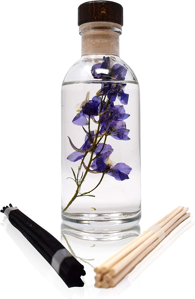 Urban Naturals Reed Diffuser Set, Lavender Sandalwood - Bathroom Décor | Natural Bamboo Reeds Sticks, Aromatic Lavender, Golden Amber & Woods, Vegan. Made in the USA