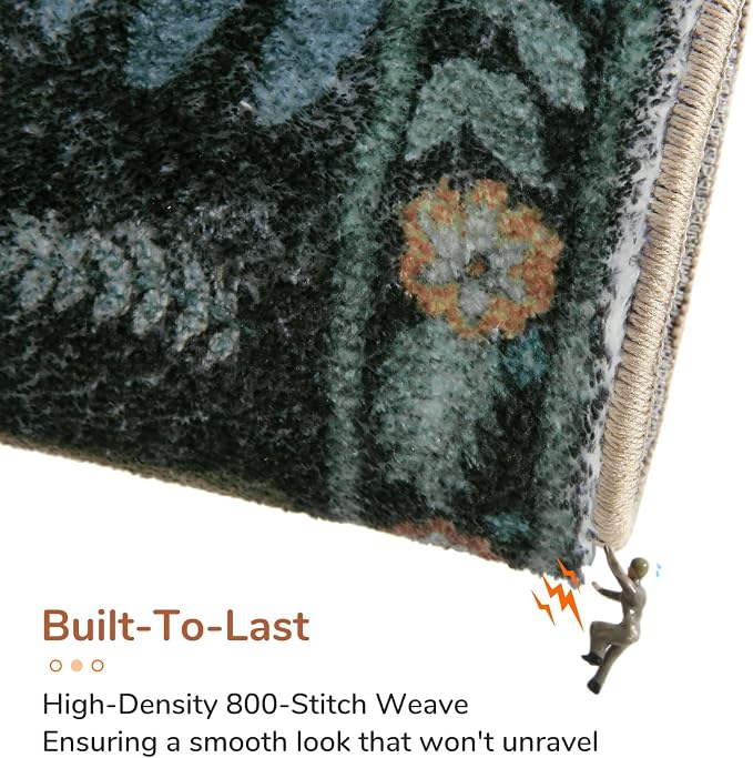 OPPODREAM Animal Soft Area Rugs 5x7, Washable Black Rug with Non Slip Backing, 5 x 7 Faux Cashmere Low-Pile 5x7 Carpet