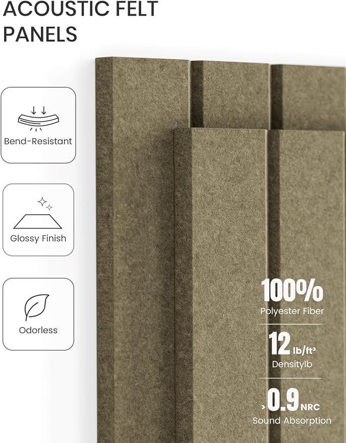 Fluxynara Large Felt Bulletin Board 48" x 36" Cork Board Alternative-12 Pack with 64 Safe Removable Adhesive Tabs, Cork Boards for Walls Cork Board for Home Office Classroom Pin Board-Earth Brown