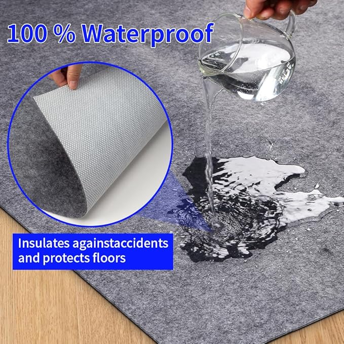 Waterproof Non-Slip Rug Pad 10x14 ft for Large Area Rugs Durable Felt Floor Protection pad for All Floors, Suitable for Cutting. Rug Pads Keep Rugs in Place and Provide Cushioning