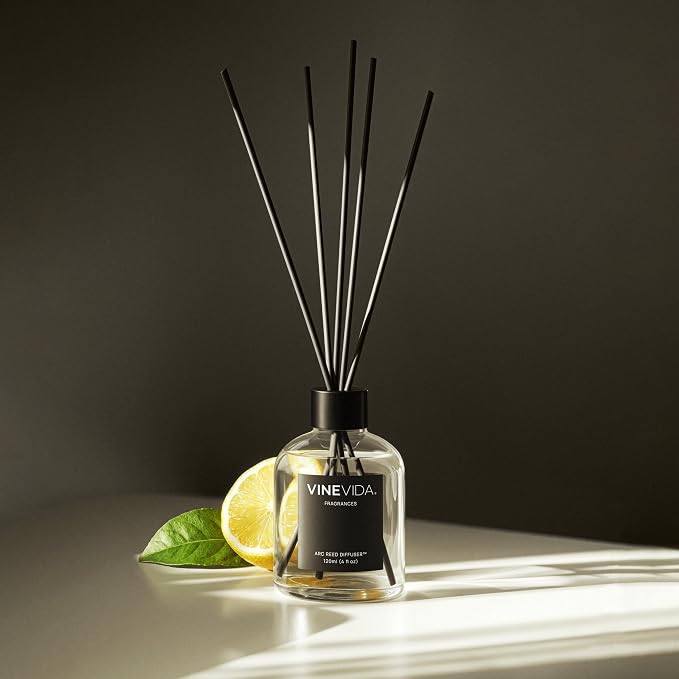 VINEVIDA Reed Diffuser Pomagranate Noir | Diffuser Reed for Home & Bathroom | Long-Lasting Scent Sticks Set | Oil Stick Diffuser | Bathroom Scent