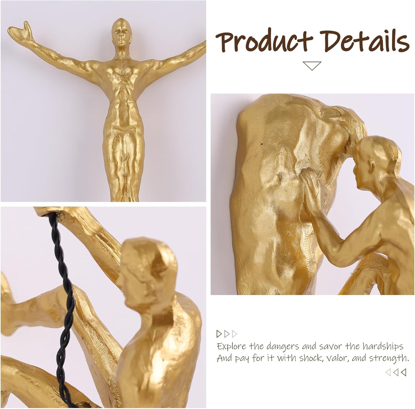 Set of 6 Climbing Men Wall Art Decor Sculpture,Nordic Modern Simplicity Decorative Wall Art, Climbing Man Sculptures,Home & Office Climber Gifts