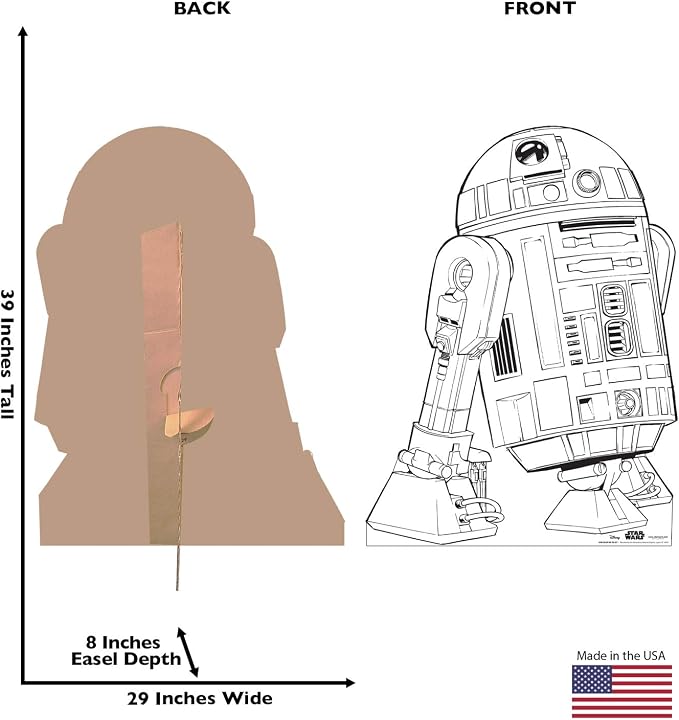 Cardboard People Color Me R2-D2 Life Size Cardboard Cutout Standup - Disney's Star Wars