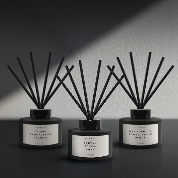 Environment Inspired by 5-Star Resort WH Reed Diffuser, 200ml Luxury Scented Aromatherapy (Citrus | Lemongrass | Jasmine) Reed Diffusers for Home, Diffusing Oil Fragrance, Home Fragrance Products