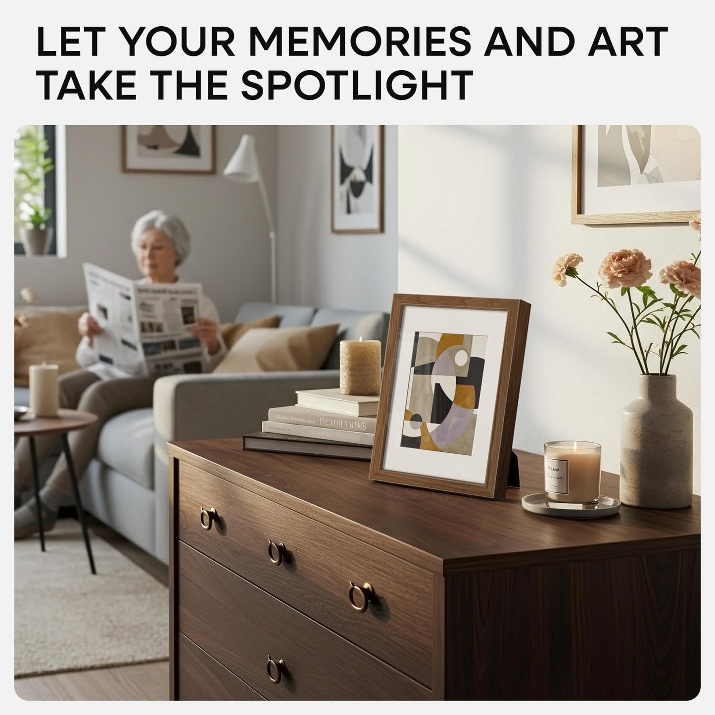 Homeforia A5 Wood Picture Frame, High-End Natural Oak 5.8x8.3 Frame Matted to 4.1x5.8 inch Photo, A5 Size Wooden Frames with Mat A6 for Art, 5.8 x 8.3 Poster Frames, Tempered Glass, Wall Kit, Set of 1