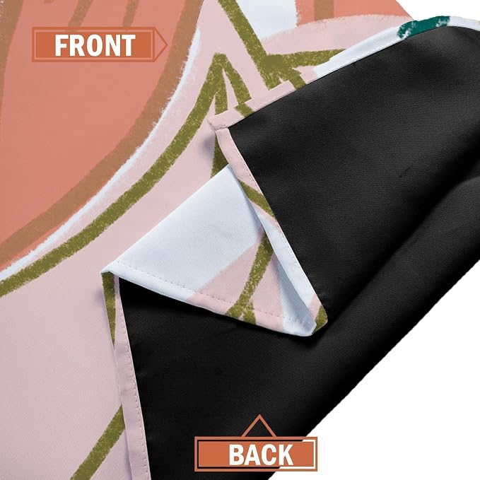 Tyrot Boho Floral 100% Blackout Curtains for Living Room 96 inch Long 2 Panels Mid Century Botanical Black Out Curtains for Bedroom Grommet Thermal Insulated Room Darkening Window Drapes,52Wx96L
