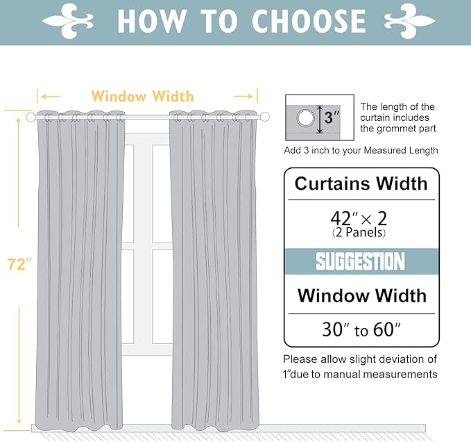 ChrisDowa 100% Blackout Curtains 72 inch Long for Bedroom with Black Liner, 2 Thick Layers Total Blackout Thermal Insulated Grommet Window Curtains 2 Panels Set (Brown, 42 x 72 Inch)