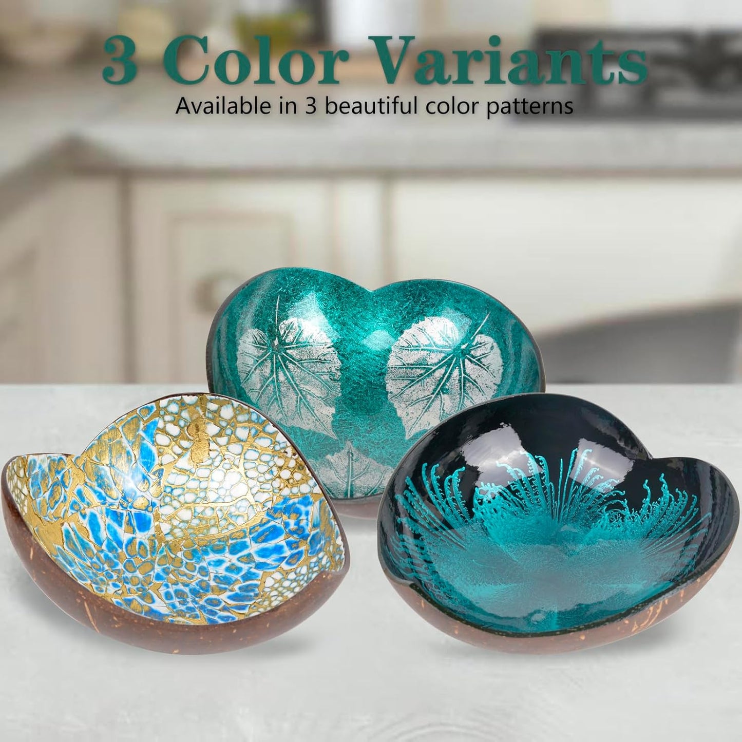 Coconut Bowls Decorative Candy Dish - Heart Acai Bowl, Natural Wooden Candy Dish, Key Bowl Holder for Entryway Table, Yogurt Smoothie Nuts Dessert Container, Rice Fruits Dry Snack Storage Shell Bowls