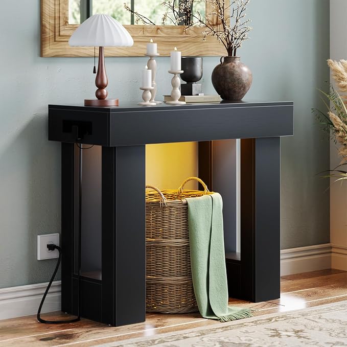 Unikito 39" Entryway Table with Socket and Sensor Light