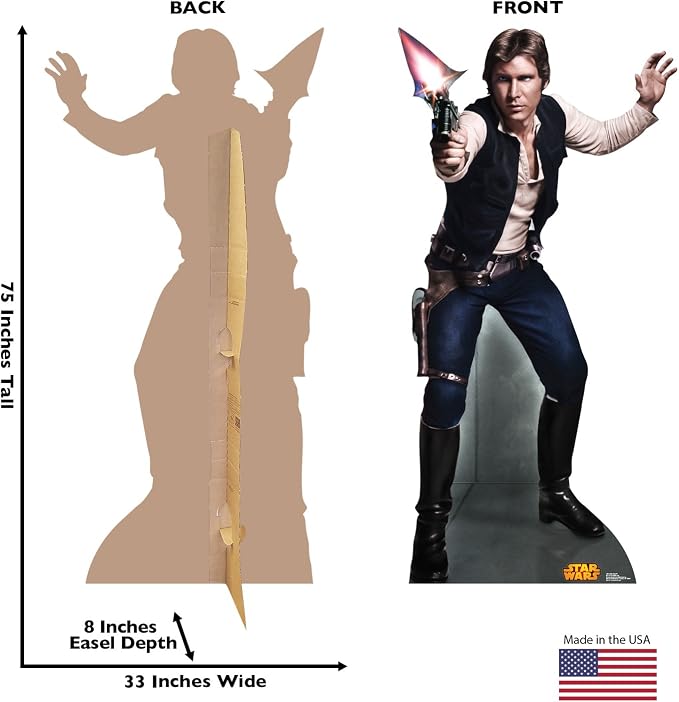 Cardboard People Han Solo Life Size Cardboard Cutout Standup - Star Wars Classics Retouched