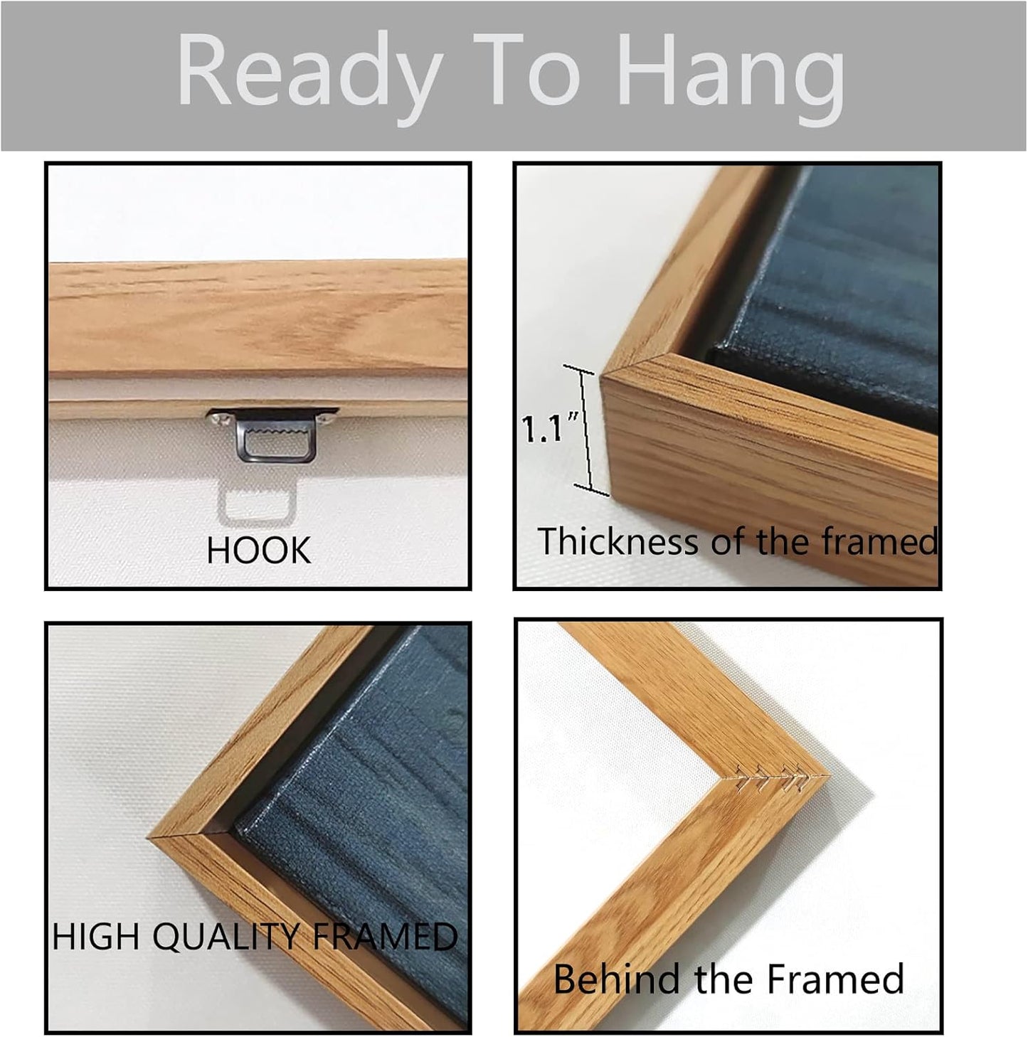 Green Tree Wall Art - Large Canvas for Living Room & Bedroom - Framed 24x48