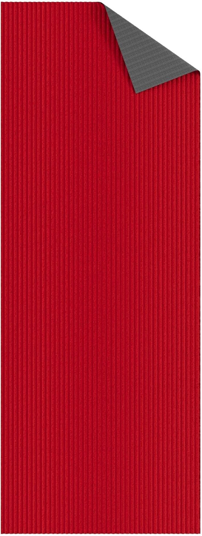 Ottomanson 3'11" x 51' Hallway Runner with Scraper Pile - Extra Durable Non-Slip Rug Mat for Indoor & Outdoor Use - Ideal for Kitchen, Entryway & Garage - High-Traffic Carpet, Red