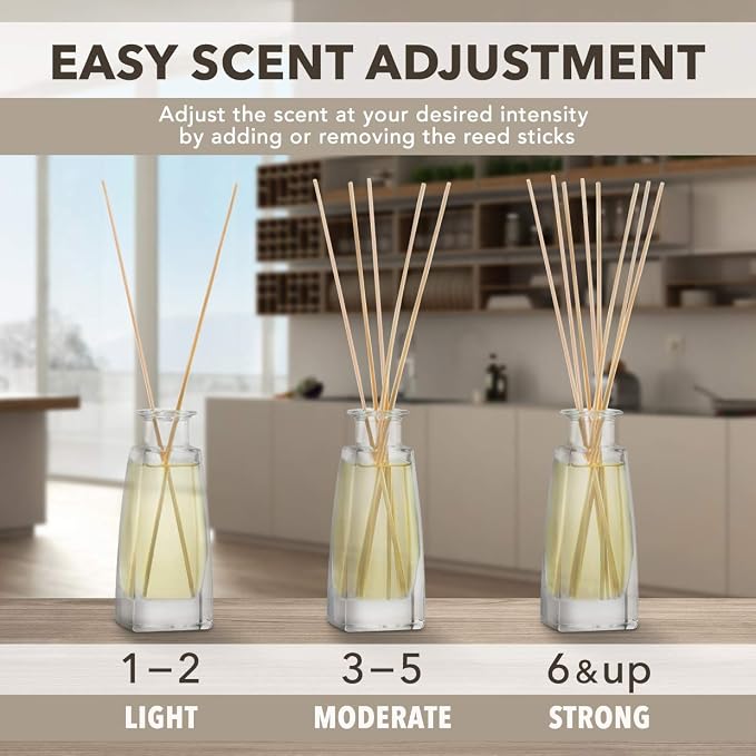Cedarwood Reed Diffuser 3.4 Fl Oz - Scented Reed Diffuser Gift Set - Best for Aromatherapy - Home - Room Air Fresheners - Cedarwood Essential Oil - by Aromatika