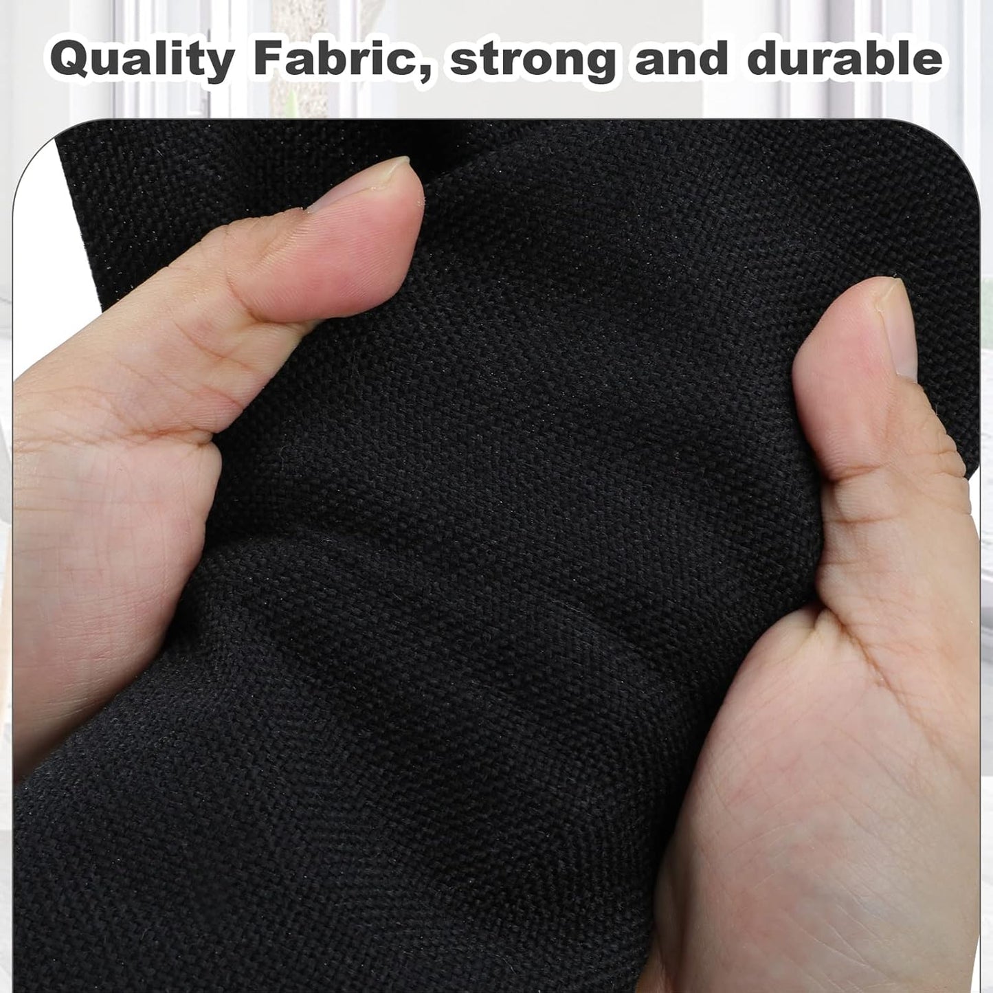 Large 17" 36 Quart Collapsible Stackable Storage Bins with Lids, 5 Packs Black Linen Fabric Closet Boxes with Lids, Storage Cube Baskets Container Organizers for Bedroom Office(17 x12 x11)