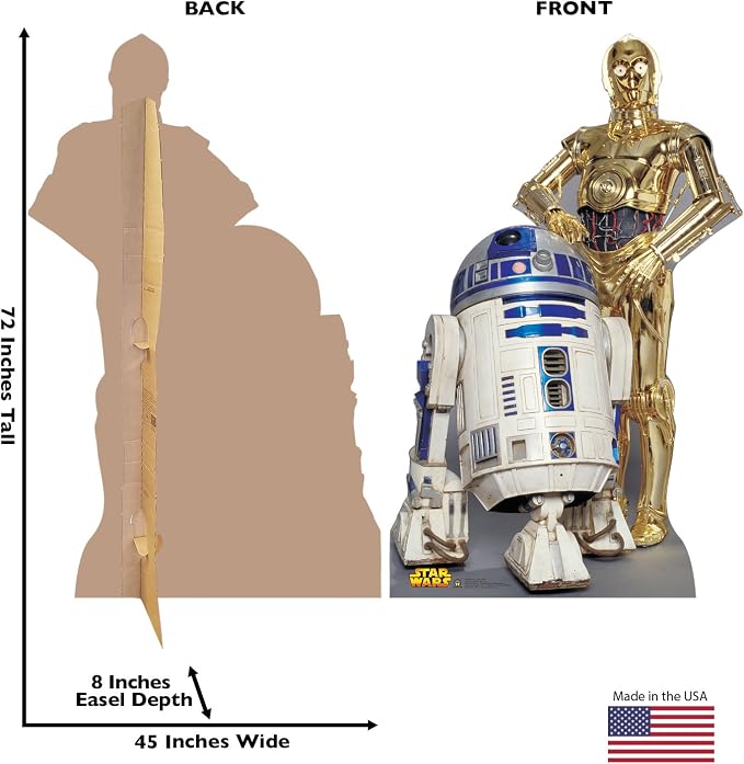 Cardboard People R2-D2 & C-3PO Life Size Cardboard Cutout Standup - Star Wars Classics (IV - VI)