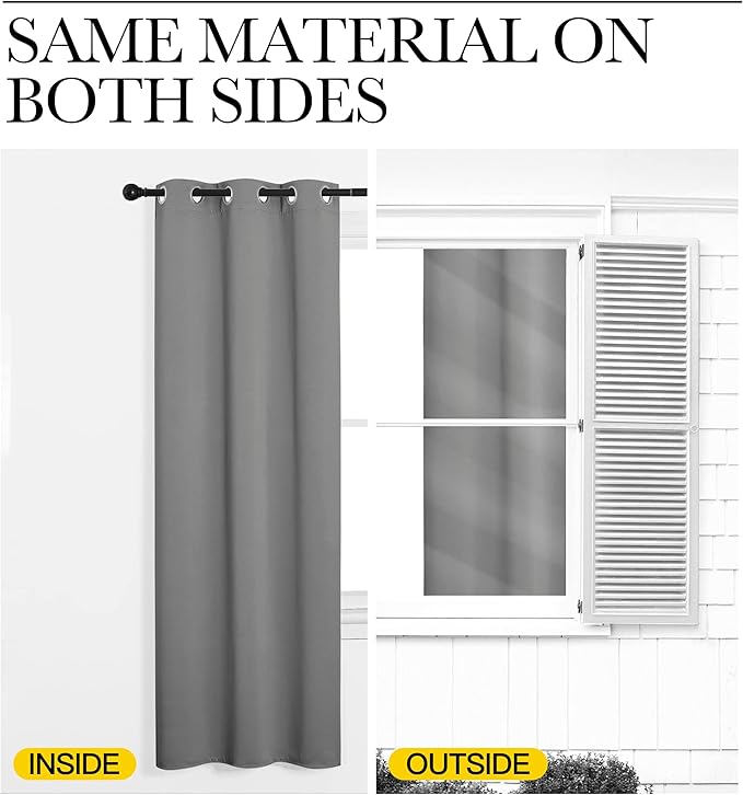 NICETOWN Silver Grey Room Darkening Curtain Panels 78" Long for RV, Play Room, Studio, Heat Block Out and Keep Warm Drapes Window Treatment Drapes for Doorway Entryway Patio (55" Width, 2 Panels)