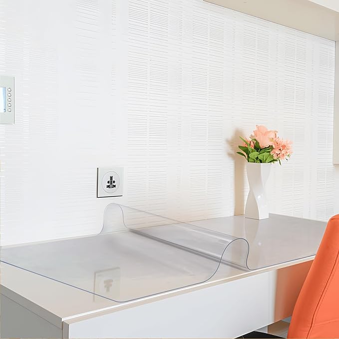 Vicwe Clear Table Cover Protector, 36x72 Inch Table Cover, 1.5 mm Thick Clear Table Protector, Waterproof Desktop Protector for Writing Desk, Dining Room Table