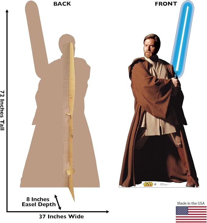 Cardboard People OBI-Wan Kenobi Life Size Cardboard Cutout Standup - Star Wars Prequel Trilogy
