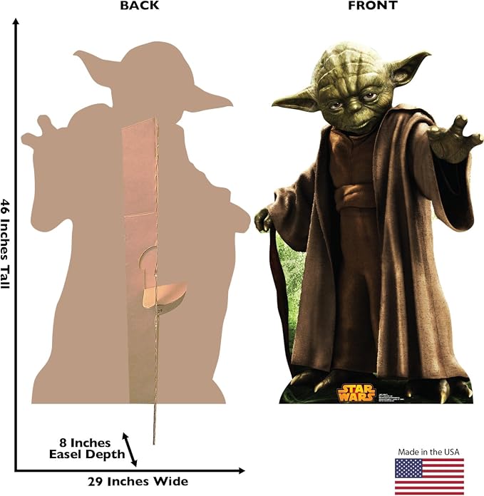 Cardboard People Yoda Life Size Cardboard Cutout Standup - Star Wars Classics Retouched