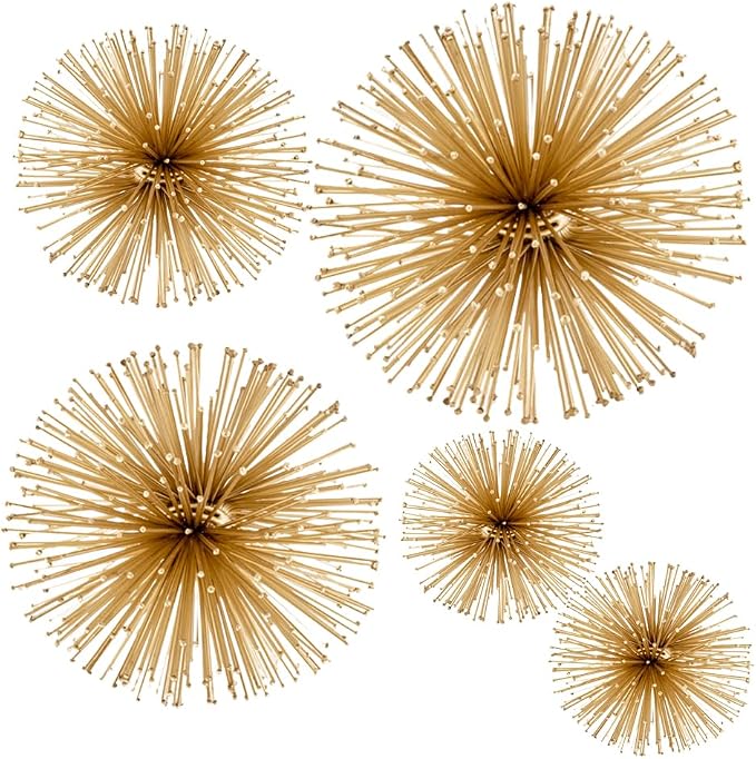 Modern Day Accents 5050 Pilluelo Urchin Large Gold Sphere, 10" D