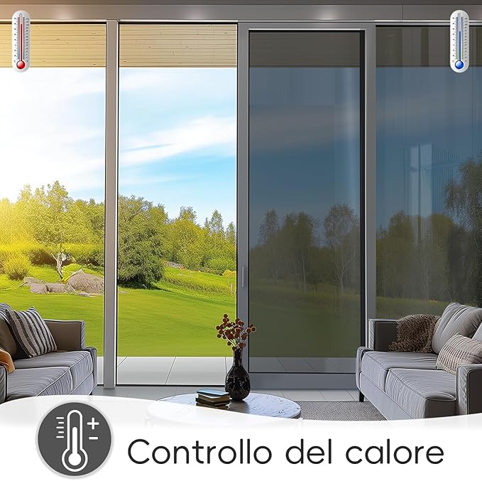 Qualsen One Way Window Film Privacy See Out Not in, Heat Blocker Window Tint for Home, Reflective Mirror Window Film Anti-UV Static Cling Sun Blocking Window Covering（Black-Silver, 23.6 x 78.7in）