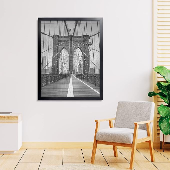 LaVie Home 24x32 Picture Frame Black, Puzzles Frame for Wall Decoration, Classic Black Minimalist Style Suitable for Decorating Houses, Offices, Hotels, Puzzles Posters Photos or Artwork（1 Pack）