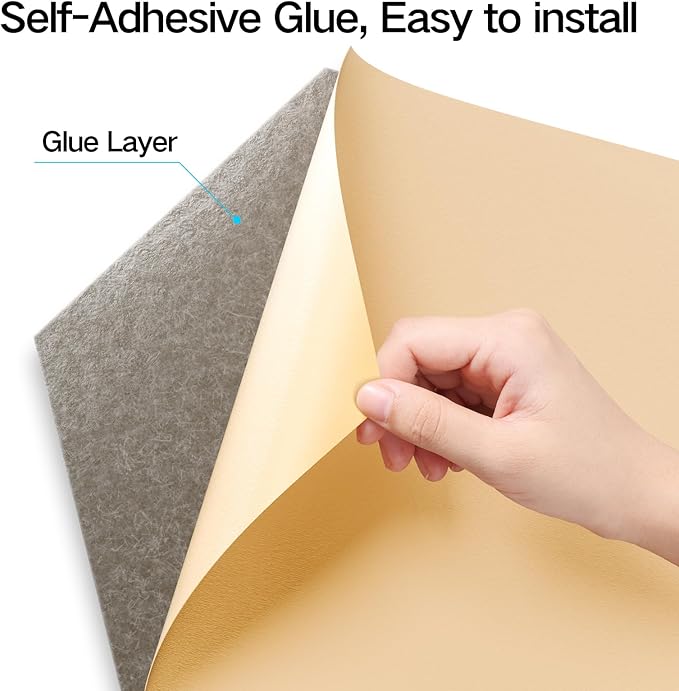 22 Pack Self-Adhesive Acoustic Panels 12" X 10" X 0.4" - Sound Proof Foam Panels with High Density, Stylish Hexagonal Design, Flame Resistant, Absorb Noise and Eliminate Echoes(Camel)