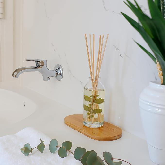 Urban Naturals Reed Diffuser Set, Lavender Sandalwood - Bathroom Décor | Natural Bamboo Reeds Sticks, Aromatic Lavender, Golden Amber & Woods, Vegan. Made in the USA