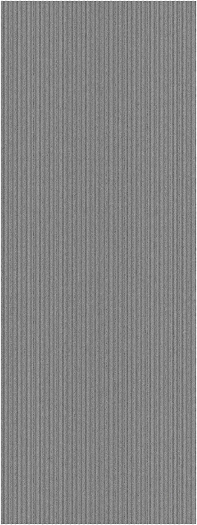 Ottomanson 3'11" x 46' Hallway Runner with Scraper Pile - Extra Durable Non-Slip Rug Mat for Indoor & Outdoor Use - Ideal for Kitchen, Entryway & Garage - High-Traffic Carpet, Gray