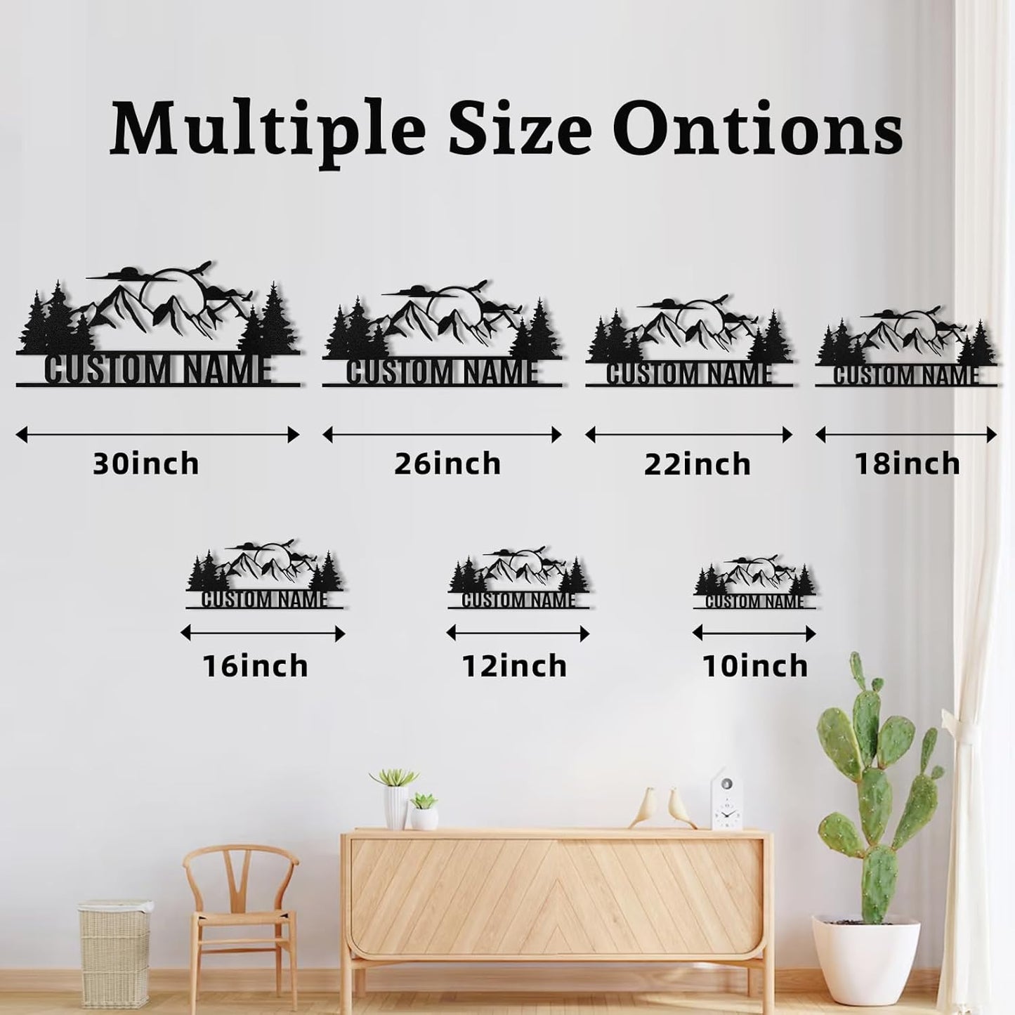 Personalized Mountain Metal Sign, Metal Mountain Wall Art Decor, Custom Family Name Sign, Custom Sign Outdoor Metal, Forest Home Decor Sign, Nature Wall Art, Cabin Decor, Housewarming Gifts