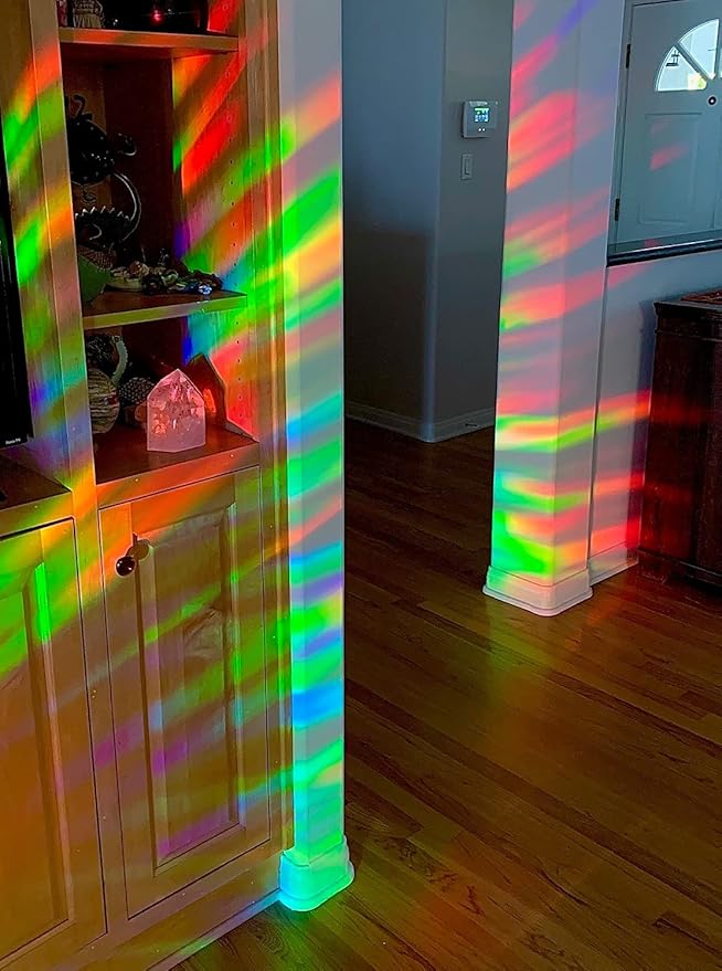 Rainbow Symphony – Rainbow Suncatcher Window Film, Diffraction Window Film, Stained Glass Window Cling, Holographic Prismatic Film, Confetti Pattern, 24" X 36", Made in USA