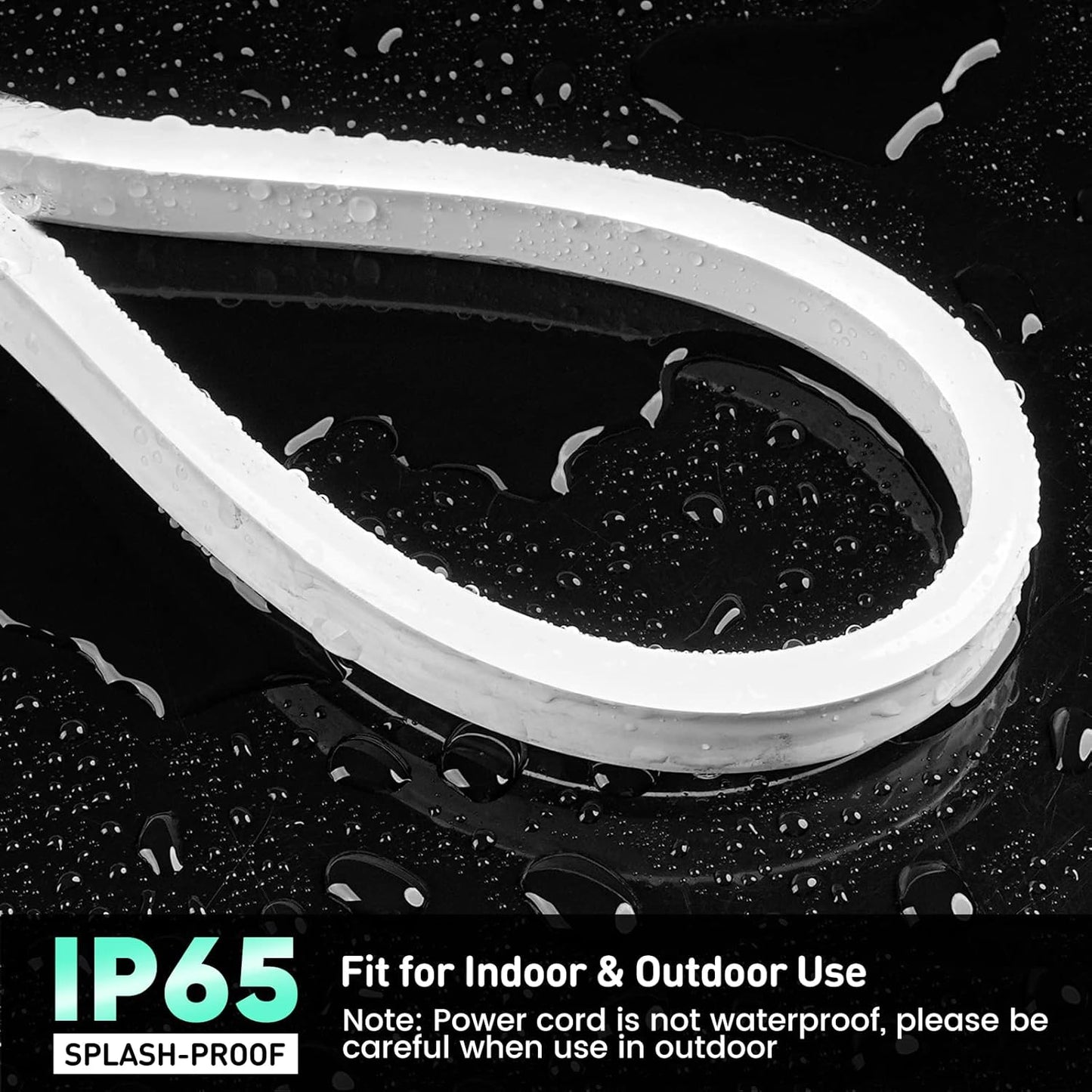 GZBtech Flexible LED Neon Rope Lights 66FT,AC 110-120V Waterproof Strip Light, 120 LEDs/M Cuttable Connectable Neon Lighting for Indoor Outdoor Home Decor/Commercial Building Use-Cold White 20M