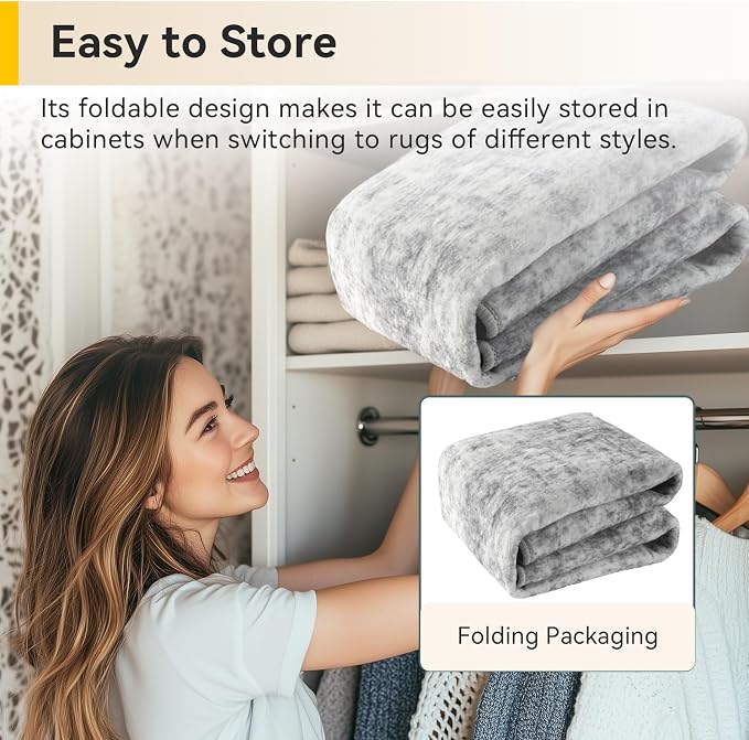 RELEANY Washable Area Rugs 2'x10' Non-Slip Modern Abstract Soft for Living Room Entryway Bedroom Kitchen, Print Pattern, Gray White Grey