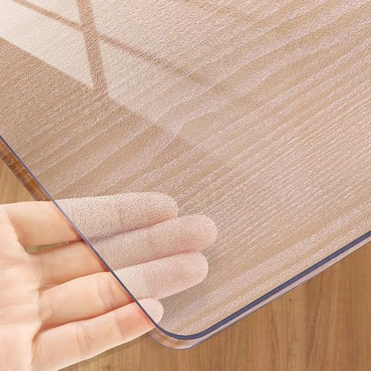 20 X 36 Inch Frosted PVC Table Cover Protector,1.5mm Thick Plastic Table Cover, Clear Plastic Tablecloth Protector, Grime Proof and Easy to Clean, Suitable for Dining Table、 Coffee Table、Dresser