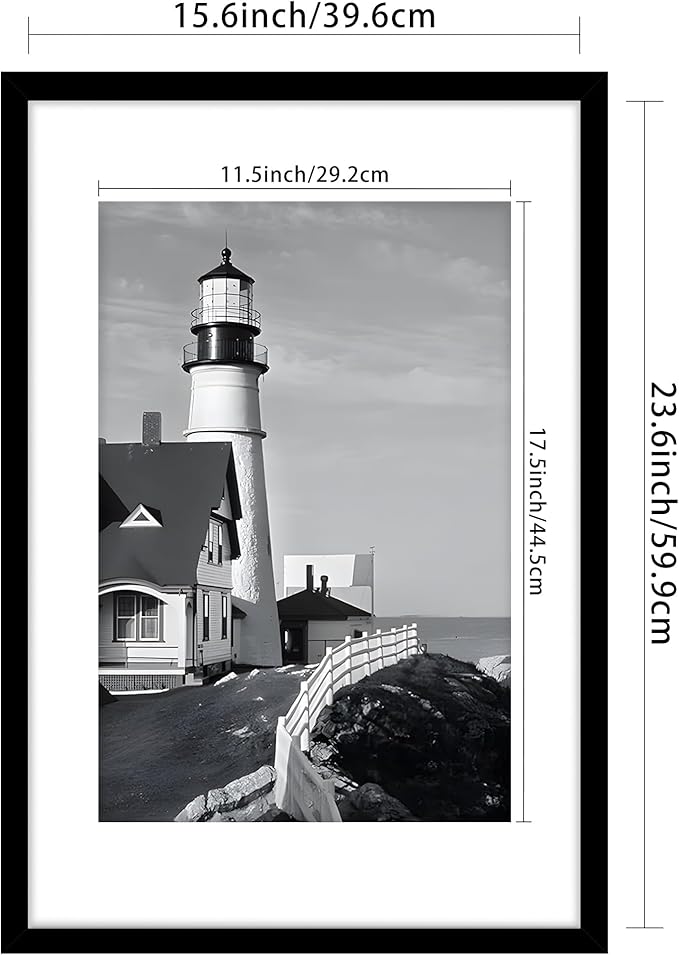 Picrit 16x24 Picture Frame 3 Pack, Black Poster Frame, Display Poster 12 x 18 with Mat or 16 x 24 without Mat for Horizontal or Vertical Wall Mounting